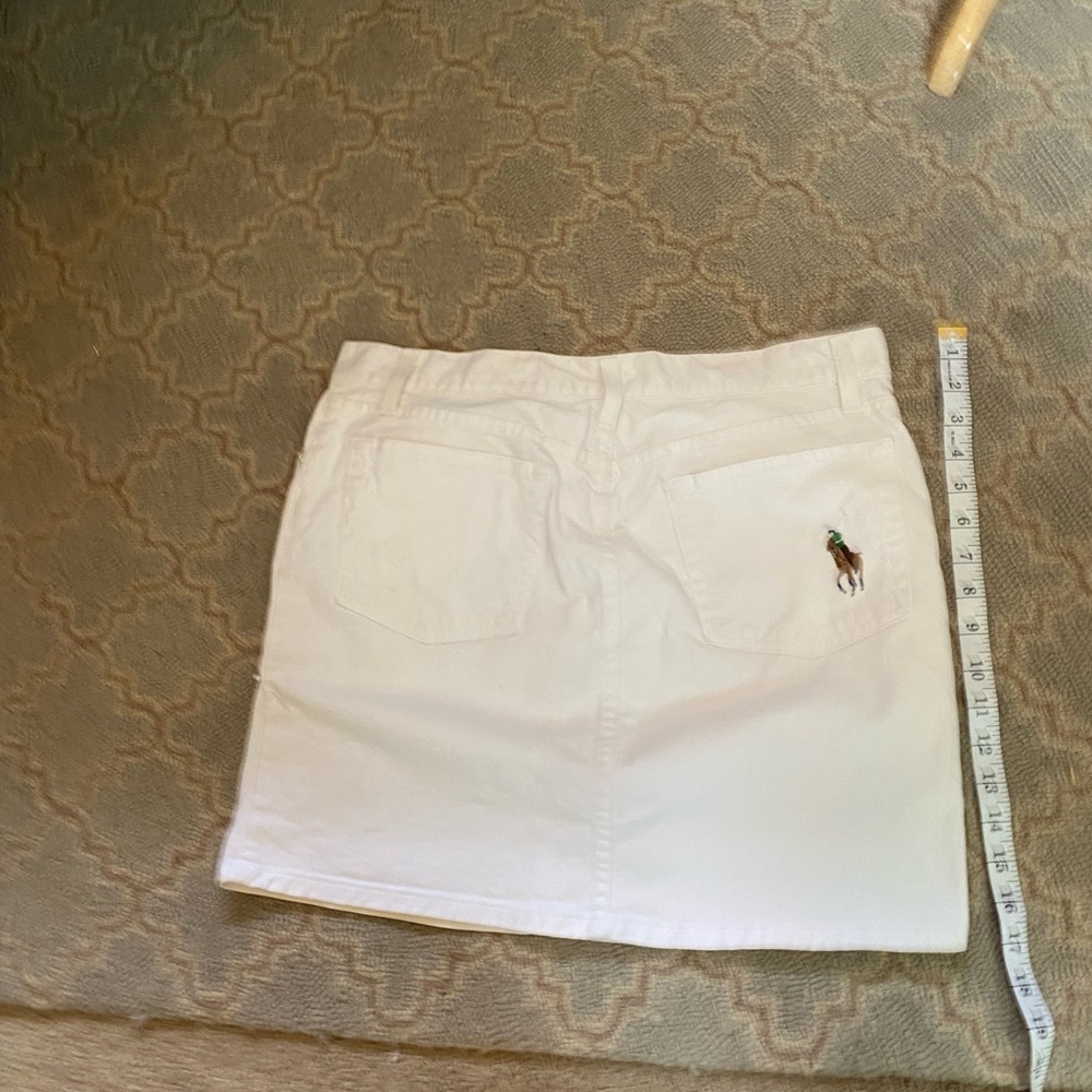 White Ralph Lauren denim mini skirt